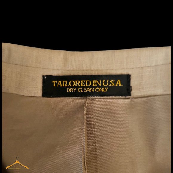 Vintage Orvis Sport Coat - 48R, Linen/Cotton Blend, Beige, EUC - Picture 11 of 14